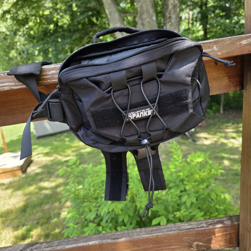 Spanker Tactical Dog Vest Black Harness Approx 11x11 Carrying‎ Pockets